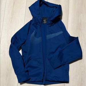 Nike Kids Royal Blue Zip-Up Dri-fit Hoodie size M  Hood and Pockets